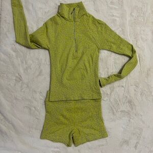 FP Movement by Free People Green Leopard Print Top